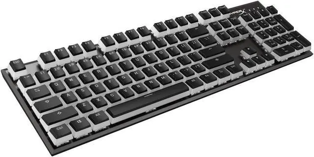 Alt view image 3 of 8 - HyperX Double Shot PBT 104 Mechanical Keycap Set - Black & White Pudding