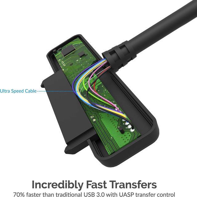 Alt view image 7 of 8 - Sabrent USB 3.0 to SSD / 2.5-Inch SATA I/II/III Hard Drive Adapter (EC-SSHD)