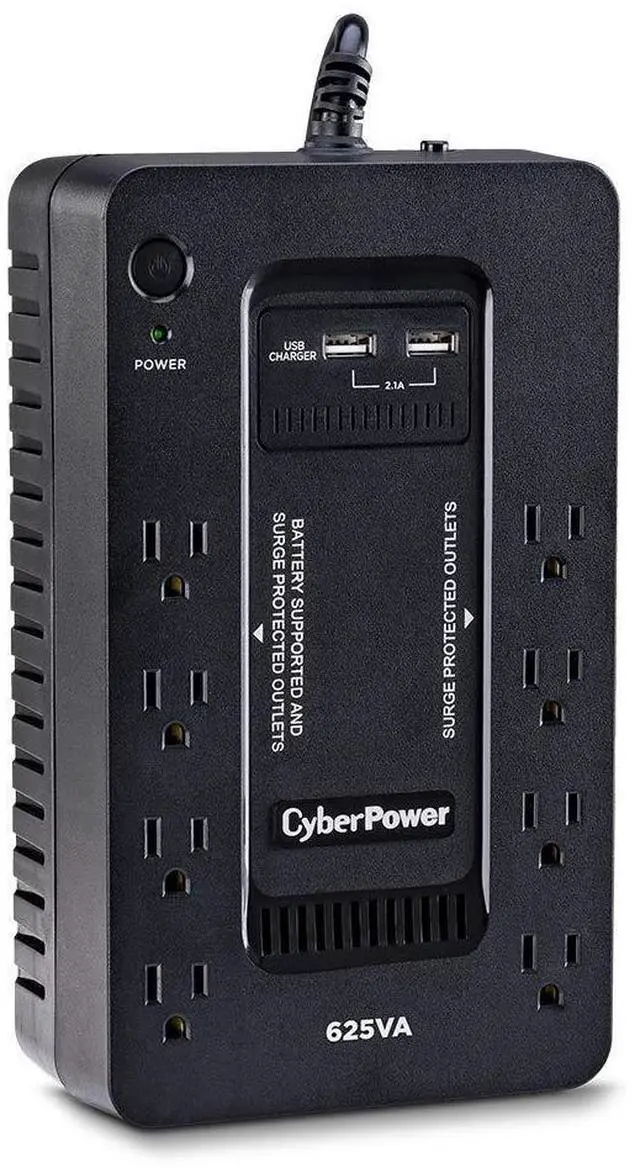 Main image of CyberPower ST625U Standby UPS Systems - 625VA/360W, 120 VAC, NEMA 5-15P, Compact, 8 Outlets, PowerPanel