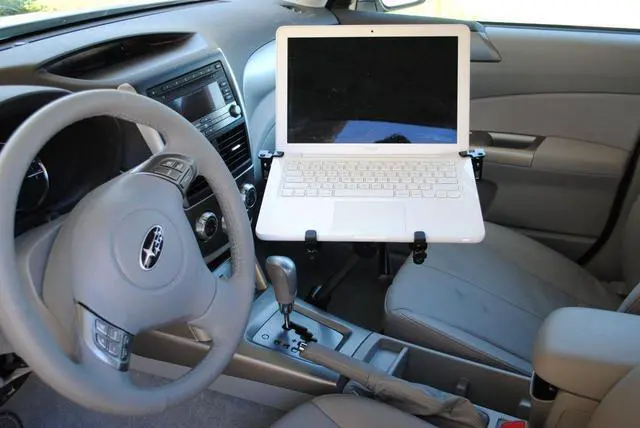 Alt view image 10 of 15 - Mobotron MS-426B Standard Car iPad Laptop Mount Holder Stand with USB cooling fan, Supporting Brace, and Screen Stabilizers