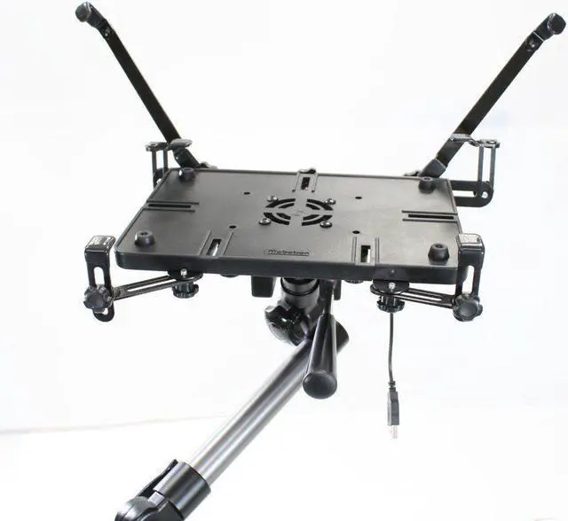 Alt view image 14 of 15 - Mobotron MS-426B Standard Car iPad Laptop Mount Holder Stand with USB cooling fan, Supporting Brace, and Screen Stabilizers
