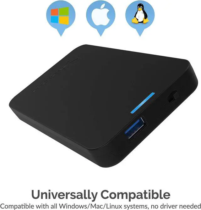 Alt view image 6 of 9 - SABRENT 2.5-Inch SATA to USB 3.0 Tool-Free External Hard Drive Enclosure [Optimized for SSD, Support UASP SATA III] Black (EC-UASP)