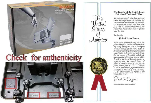 Alt view image 9 of 15 - Mobotron MS-426B Standard Car iPad Laptop Mount Holder Stand with USB cooling fan, Supporting Brace, and Screen Stabilizers