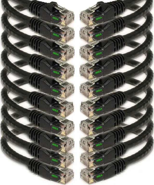 Alt view image 3 of 9 - iMBAPrice 7' Cat5e Network Ethernet Patch Cable, 10 Pack, Black (IMBA-CAT5-07BK-10PK)