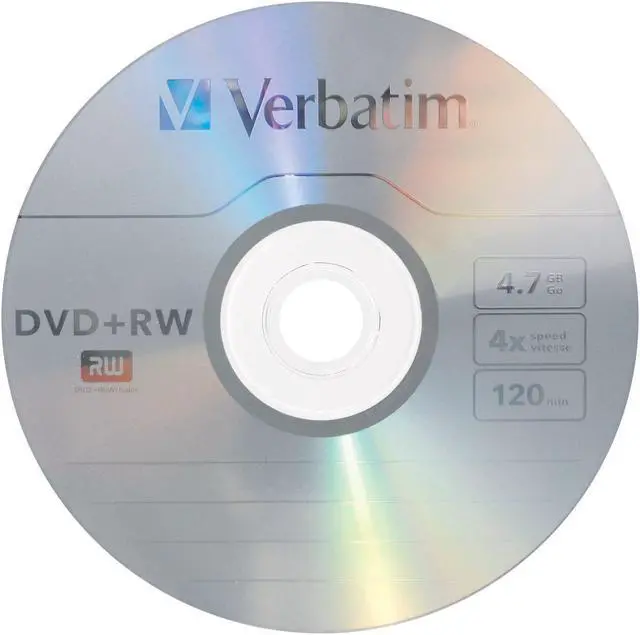 Alt view image 3 of 7 - Verbatim 4.7 GB 1x- 4x ReWritable Disc DVD+RW, 10-Disc Slim Jewel Case 94839