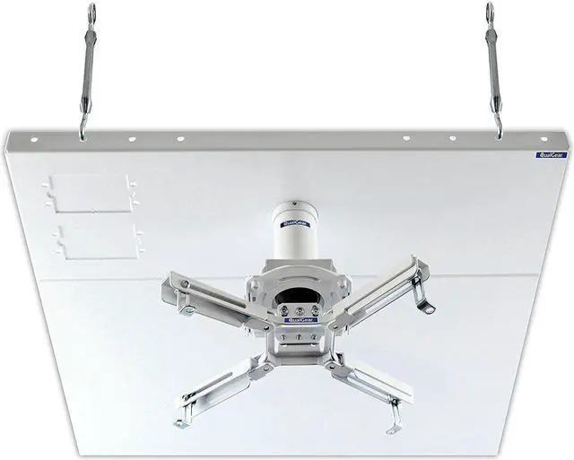 Main image of QualGear® Pro-AV QG-KIT-S2-3IN-W Projector Mounting Kit - Projector Mount, Suspended Ceiling Adapter, a 3 inch 1.5-Inch NPT Threaded Pipe in White