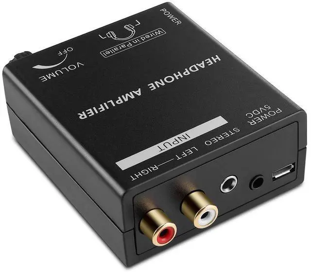 Alt view image 4 of 9 - tnp portable headphones amplifier stereo headphone earphone amp volume control audio booster with rca input 3.5mm 6.3mm output jack & power switch