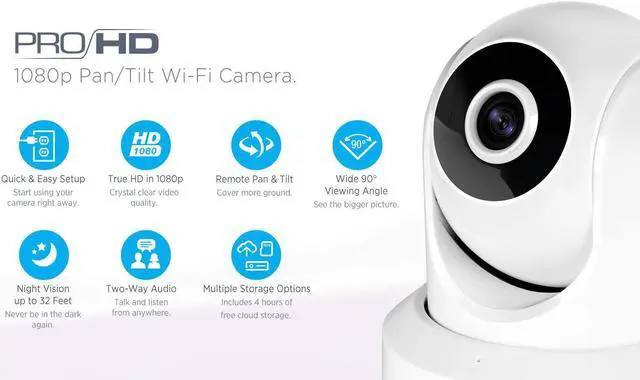Alt view image 14 of 20 - Amcrest 1080P WiFi Security Camera 2MP (1920TVL) Indoor Pan/Tilt Wireless IP Camera, Home Video Surveillance System with IR Night Vision, Two-Way Talk for Pet, Nanny Cam Baby Monitor IP2M-841W (White)