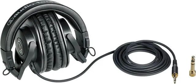Alt view image 4 of 7 - Audio-Technica ATH-M30x Professional Studio Monitor Headphones, Black