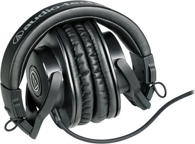 Alt view image 3 of 7 - Audio-Technica ATH-M30x Professional Studio Monitor Headphones, Black