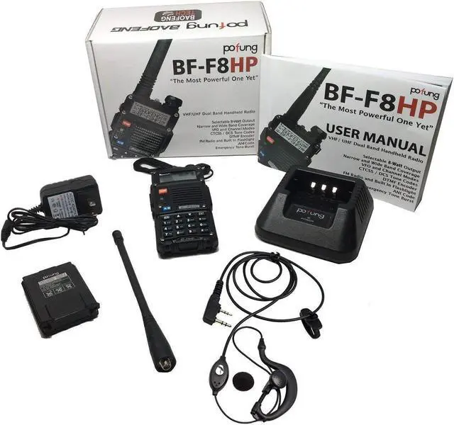 Alt view image 13 of 17 - BaoFeng BF-F8HP 8-Watt Dual Band Two-Way Radio (136-174Mhz VHF & 400-520Mhz UHF) Includes Full Kit