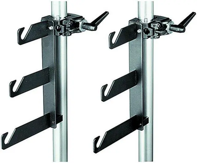 Alt view image 2 of 5 - Manfrotto 044 B/P Clamps-2 Holder Hooks 045 Mounted on 2 Superclamps 035