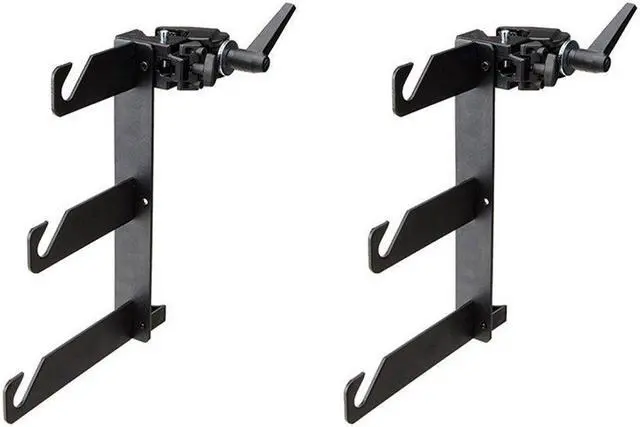 Alt view image 3 of 5 - Manfrotto 044 B/P Clamps-2 Holder Hooks 045 Mounted on 2 Superclamps 035