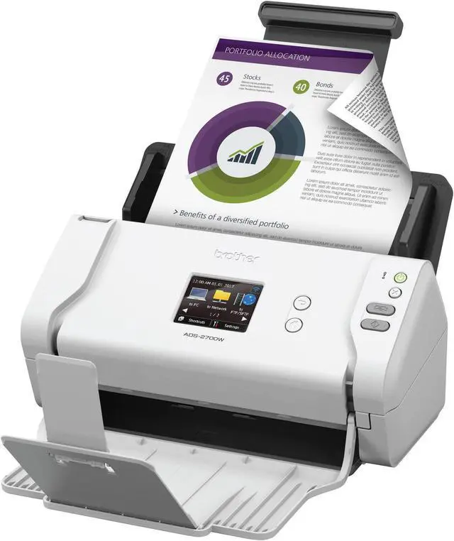 Alt view image 9 of 20 - Brother ADS-2700W Wireless High-Speed Document Scanner