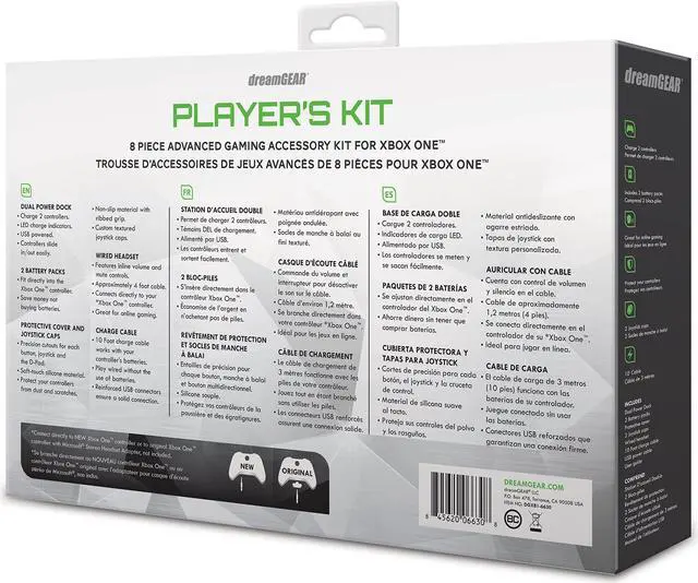 Alt view image 8 of 11 - dreamGEAR Player's Kit for Xbox One - Black