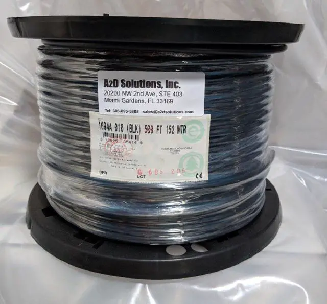 Alt view image 2 of 7 - Belden 1694A RG-6/U Coaxial Cable for Audio and Video 18 AWG Copper Conductor 75 Ohm 500 ft. USA
