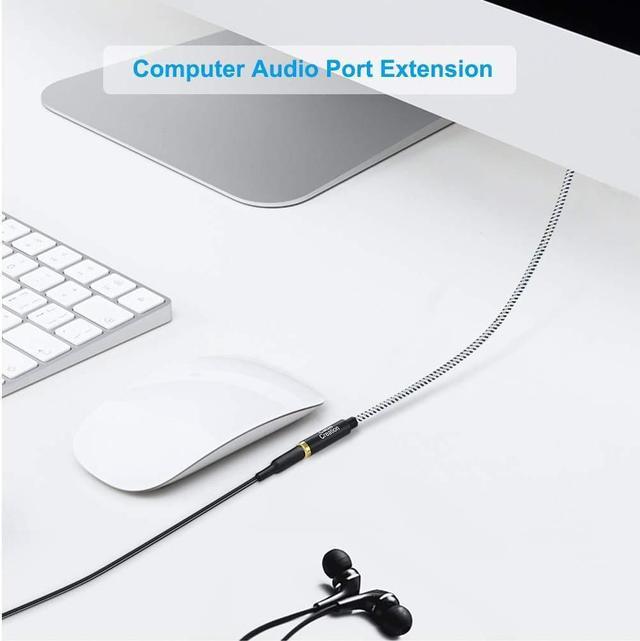 Alt view image 5 of 9 - CableCreation 15 Feet 3.5mm Male to Female Extension Stereo Audio Extension Cable Adapter, Slim and Soft Aux Cable with Gold