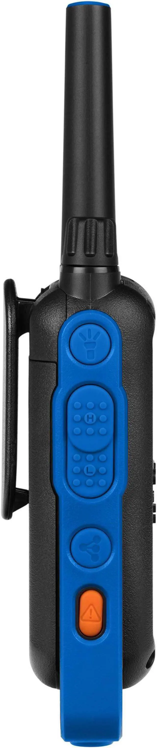 Alt view image 10 of 20 - Motorola T800 Two-Way Radio - 56KM Bluetooth Model, 2 Pack, Black/Blue