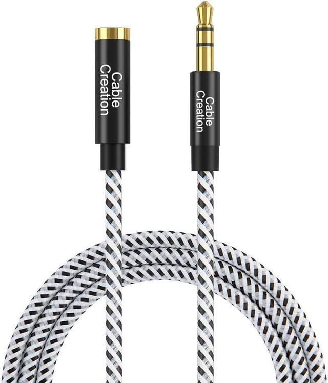 Alt view image 3 of 9 - CableCreation 15 Feet 3.5mm Male to Female Extension Stereo Audio Extension Cable Adapter, Slim and Soft Aux Cable with Gold