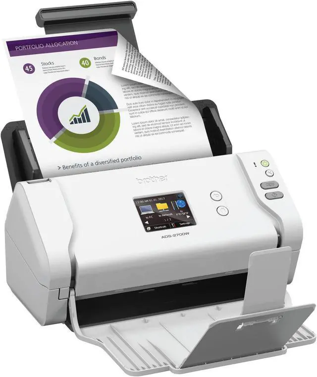 Alt view image 10 of 20 - Brother ADS-2700W Wireless High-Speed Document Scanner