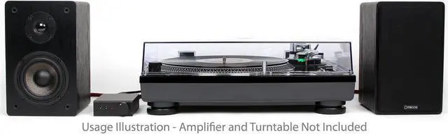 Alt view image 9 of 16 - Micca Bookshelf Speakers w/4" Carbon Fiber Woofer&Silk Dome Tweeter (Black, Pair) MB42