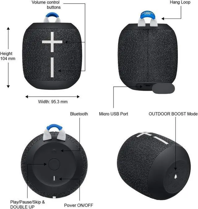 Alt view image 12 of 20 - Ultimate Ears WONDER­BOOM 2 Portable Bluetooth Speaker