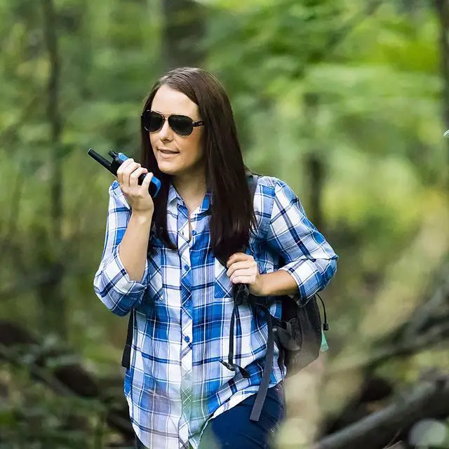 Alt view image 13 of 20 - Motorola T800 Two-Way Radio - 56KM Bluetooth Model, 2 Pack, Black/Blue