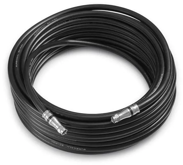 Alt view image 2 of 3 - SureCall 100' Low-Loss RG11 Coax Cable, Black