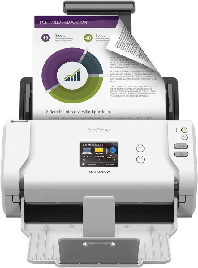 Alt view image 8 of 20 - Brother ADS-2700W Wireless High-Speed Document Scanner