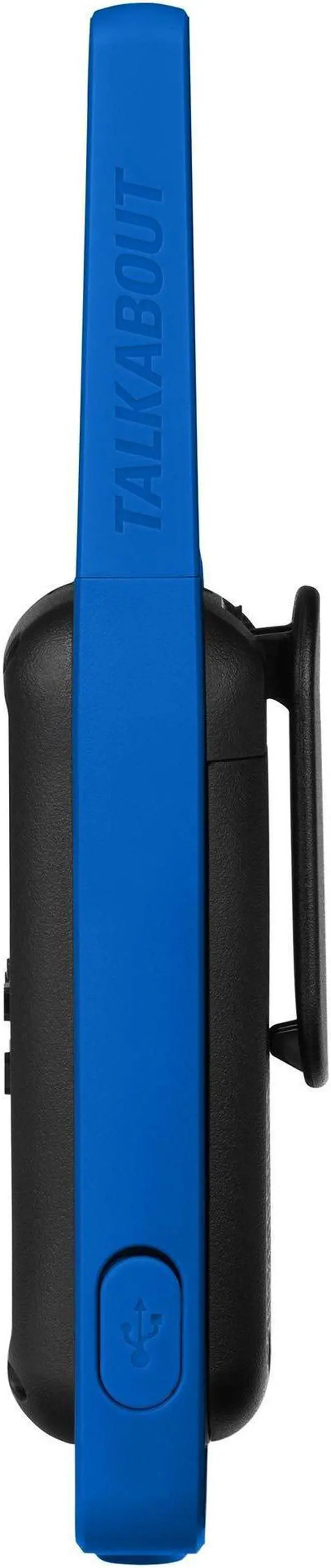 Alt view image 11 of 20 - Motorola T800 Two-Way Radio - 56KM Bluetooth Model, 2 Pack, Black/Blue