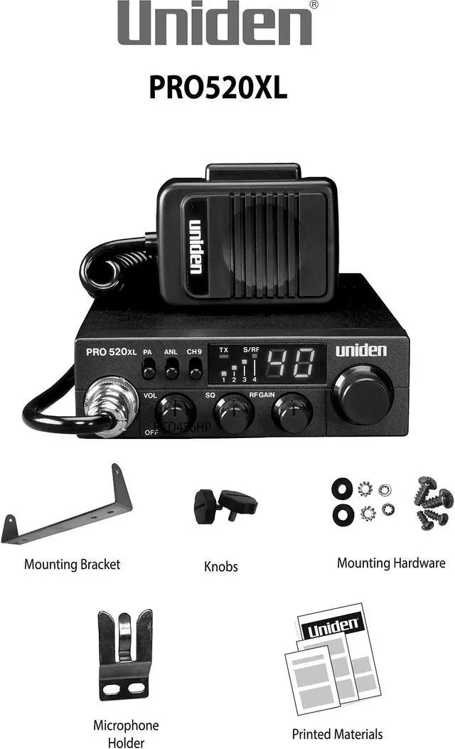 Alt view image 4 of 7 - uniden pro520xl 40channel cb radio
