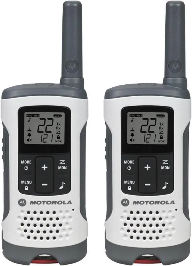 Alt view image 6 of 20 - Motorola T260 Two-Way Radio - 37KM Model + NOAA Rechargeable  (Dual Pack)