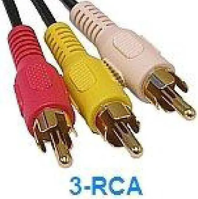 Alt view image 5 of 8 - 25Ft RCA M/Mx3 Audio/Video Cable Gold Plated - Audio Video RCA Cable 25ft