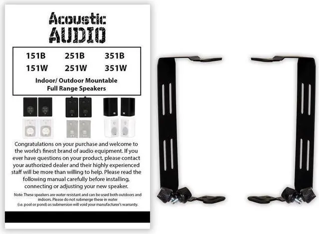 Alt view image 4 of 12 - Acoustic Audio 251B Indoor Outdoor 3 Way Speakers 400 Watt Black Pair New