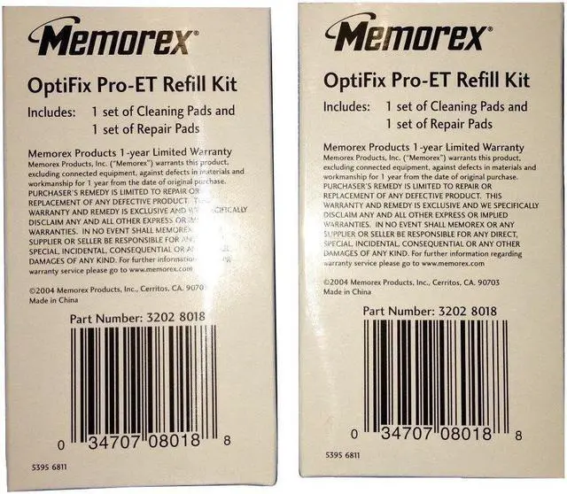 Alt view image 5 of 6 - Memorex 2 x Optifix Pro Refill Kit, Cleaning and Repair Pads - 2 Packages!
