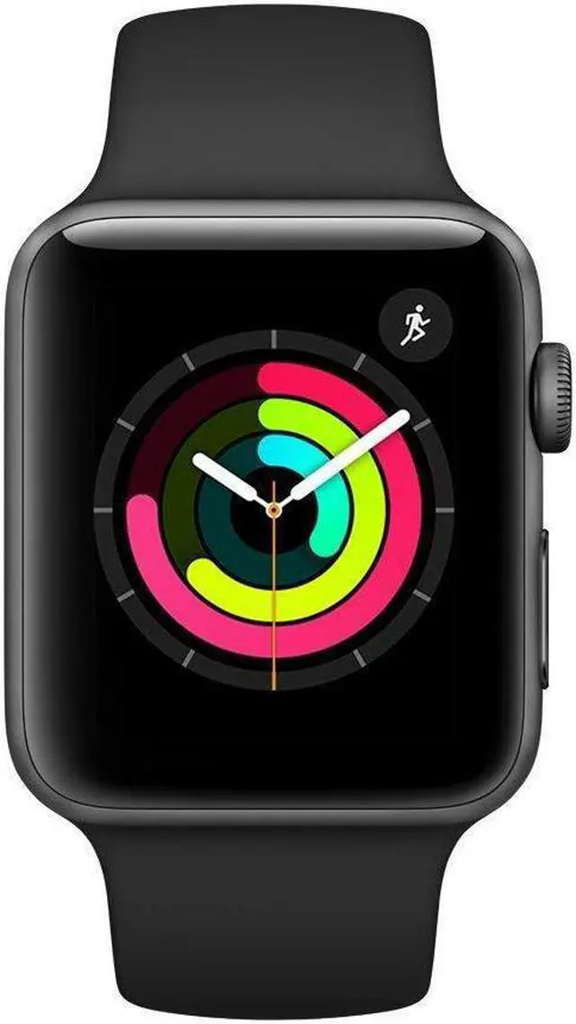 Alt view image 8 of 20 - Apple Watch Series 3 GPS w/ 42MM Space Gray Aluminum Case & Black Sport Band