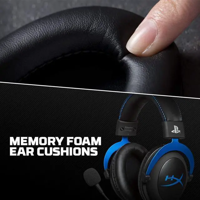 Alt view image 15 of 20 - HyperX Cloud Headset - Stereo - Blue - Mini-phone - Wired - 41 Ohm - 15 Hz - 25 kHz - Over-the-head - Binaural - Circumaural - 4.27 ft Cable - Electret, Condenser, Noise Cancelling Microphone
