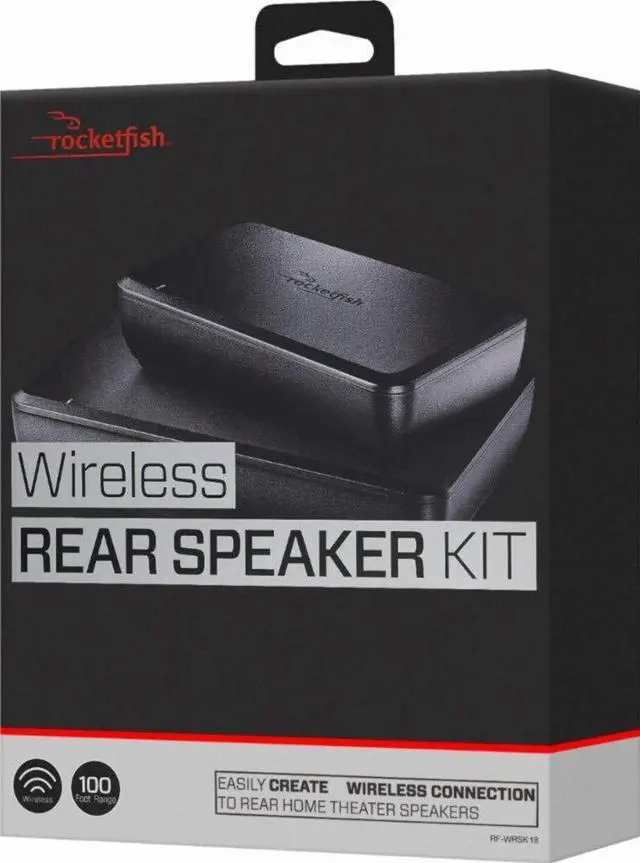 Alt view image 7 of 17 - rocketfish wireless home theater rear speaker kit  model: rfwrsk18
