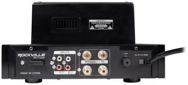 Alt view image 12 of 12 - Rockville BluTube 70w Tube Amplifier/Home Theater Stereo Receiver w/ Bluetooth
