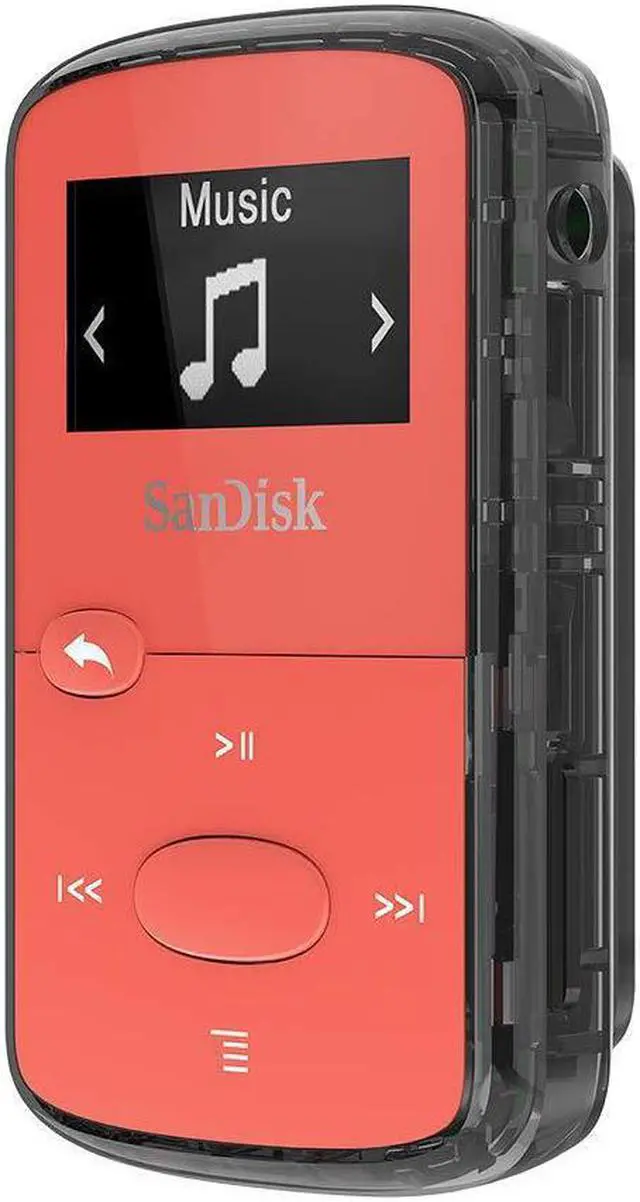 Alt view image 5 of 14 - SanDisk Clip Jam 8GB Flash MP3 Player Red