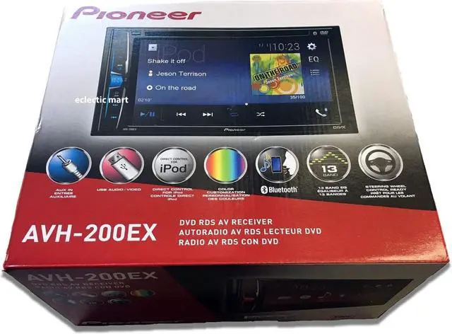 Alt view image 10 of 12 - Pioneer AVH-200EX Multimedia DVD Receiver with 6.2" WVGA Display, and Built-in Bluetooth