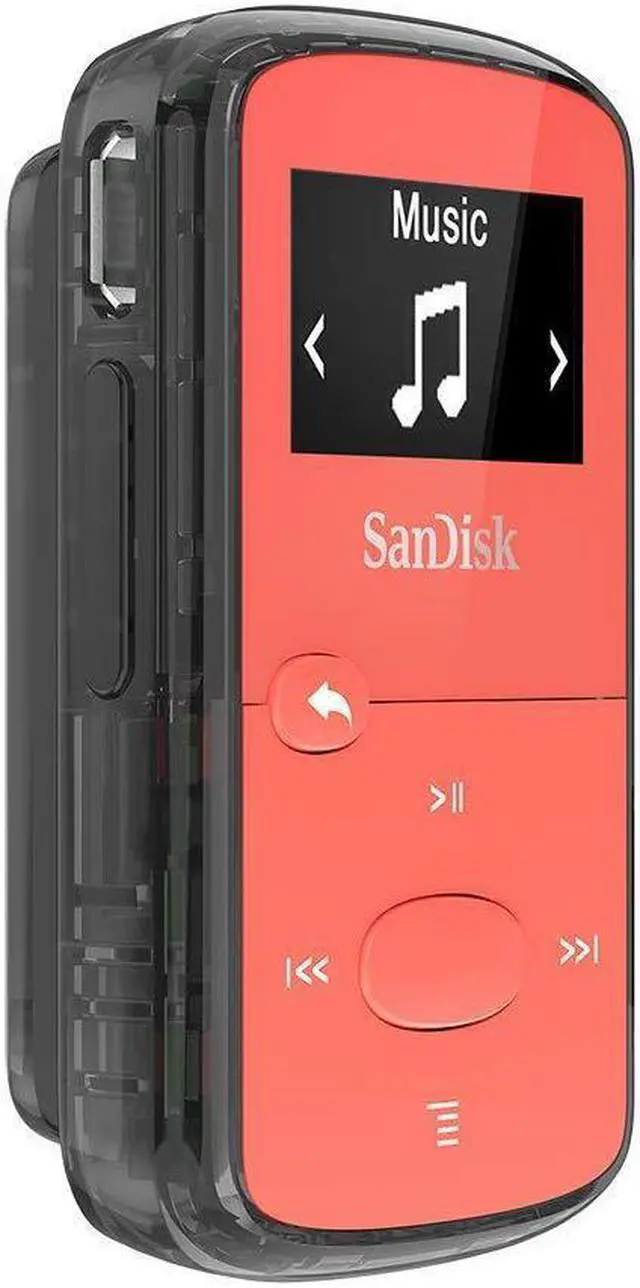 Alt view image 6 of 14 - SanDisk Clip Jam 8GB Flash MP3 Player Red