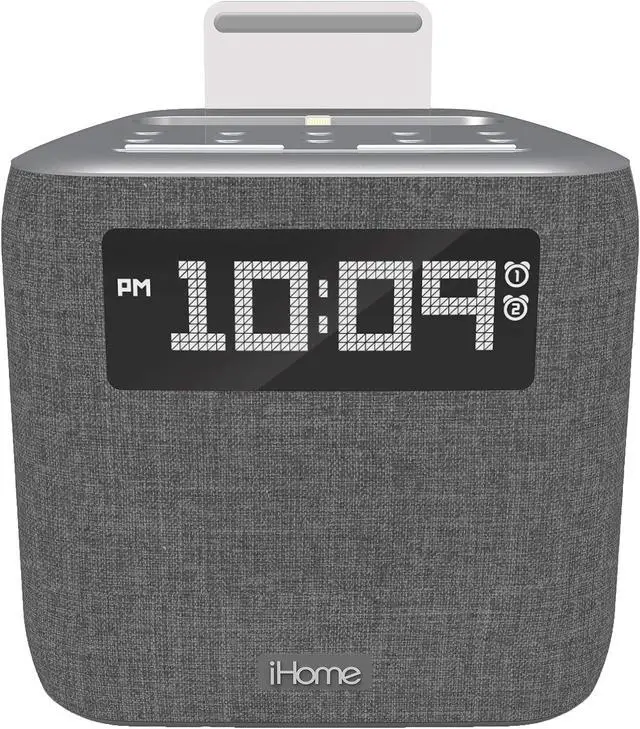 Alt view image 12 of 17 - IHOME IPL8B Stereo FM Clock Radio with Lightning Dock & Play (Black)