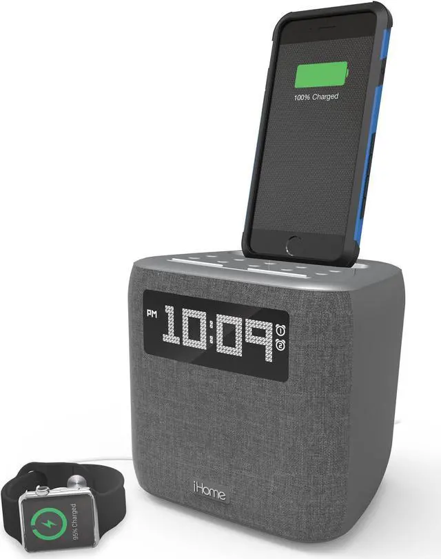 Alt view image 15 of 17 - IHOME IPL8B Stereo FM Clock Radio with Lightning Dock & Play (Black)
