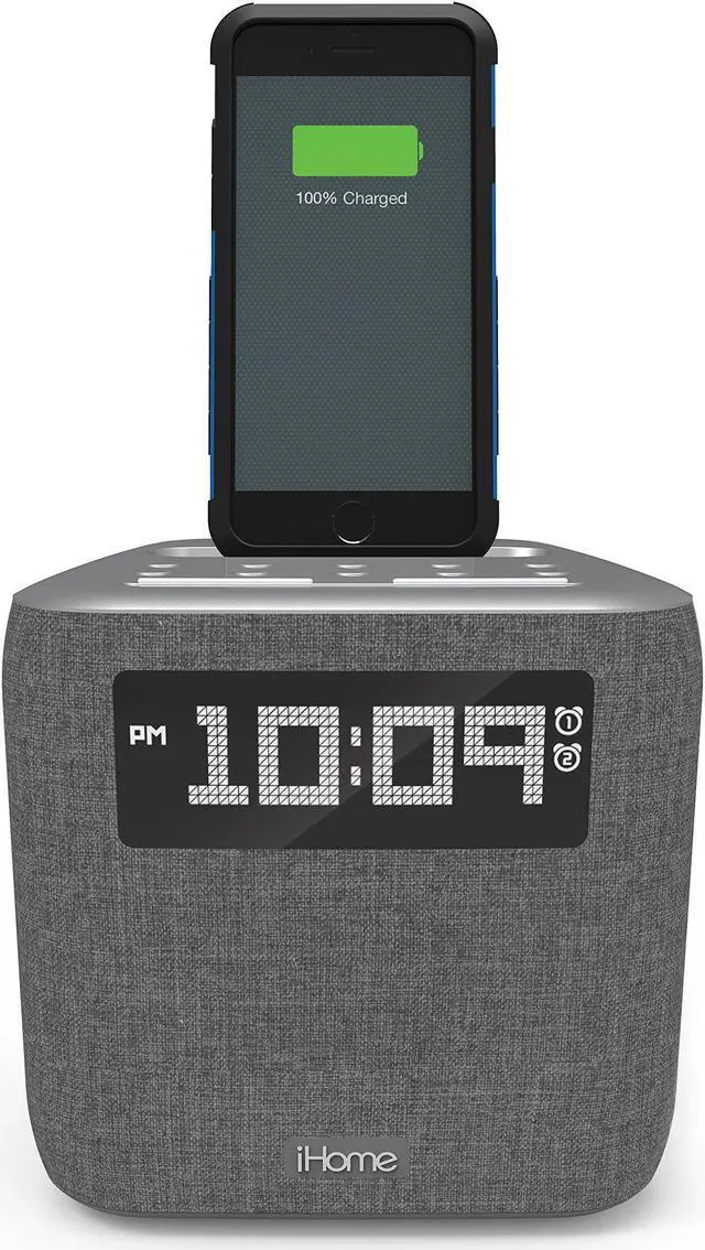 Alt view image 13 of 17 - IHOME IPL8B Stereo FM Clock Radio with Lightning Dock & Play (Black)