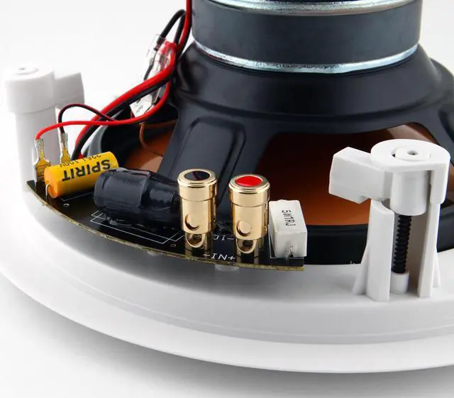 Alt view image 7 of 8 - micca m8c 8 inch 2way inceiling inwall speaker with pivoting 1" silk dome tweeter each, white