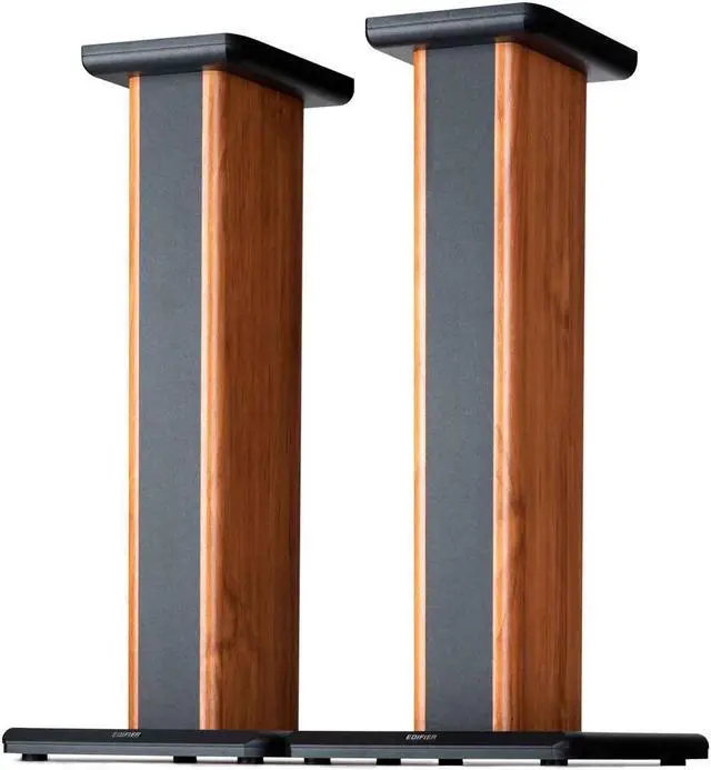 Alt view image 7 of 14 - Edifier SS02 S1000DB / S2000PRO Wood Grain Speaker Stands Enhanced Audio Listening Experience For Home Theaters