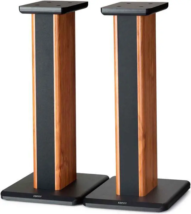 Alt view image 8 of 14 - Edifier SS02 S1000DB / S2000PRO Wood Grain Speaker Stands Enhanced Audio Listening Experience For Home Theaters