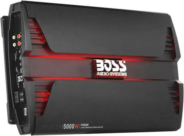 Alt view image 5 of 12 - Boss Audio PD5000 Phantom 5000W Monoblock D Car Audio LED Amplifier with Remote
