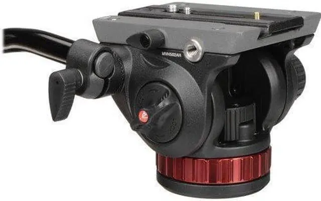 Alt view image 14 of 20 - Manfrotto MVH502AH Fluid Video Head with MT055XPRO3 Aluminum 3-Section Tripod